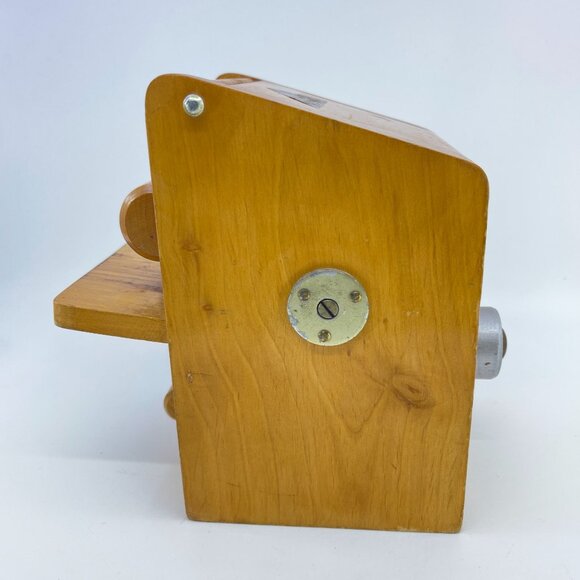 vintage lariana wooden manual hard cheese grater with drawer & crank handle - Picture 2 of 8